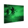 Tablou canvas fosforescent Tropical Island, 40x20 cm