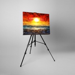 Tablou canvas fosforescent Apus rosu, 40x20 cm