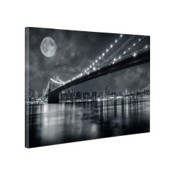 Tablou canvas fosforescent Brooklin Bridge, 60x40 cm