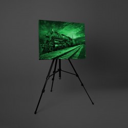 Tablou canvas fosforescent Fantastic Train, 60x40 cm