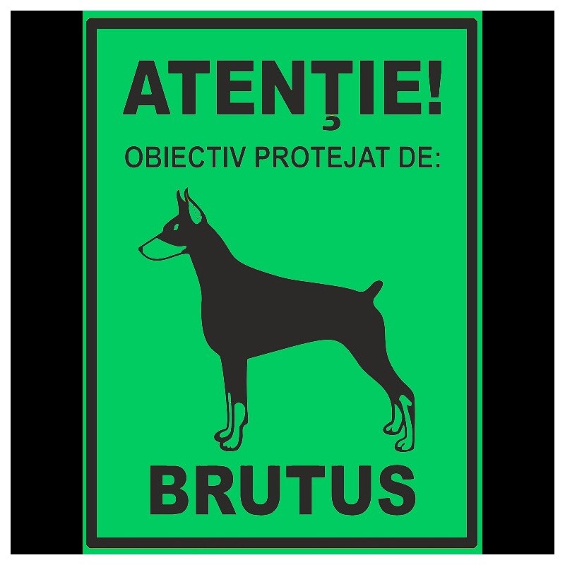 Semn fosforescent Obiectiv Protejat de Brutus, A4