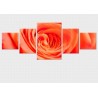 Set tablou fosforescent Trandafir culoarea piersicii 