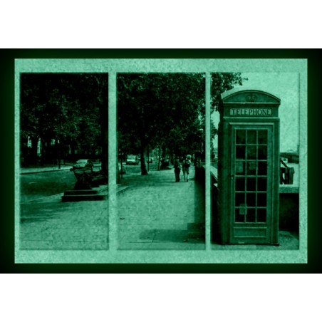 Set tablou 3 piese fosforescent Cabina telefonica Londra