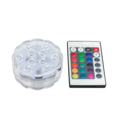 Lumina ambientala LED RGB, subacvatica, cu telecomanda, 7 cm, pentru piscine