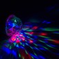 Bec LED RGB rotativ 3W, E27, proiectie disco multicolora