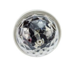 Bec LED RGB rotativ 3W, E27, proiectie disco multicolora