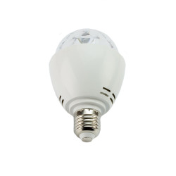 Bec proiector disco LED 3W, E27, rotativ, RGB, senzor sunet, telecomanda