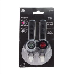 Set lumini LED siguranta pentru bicicleta, Fata si Spate
