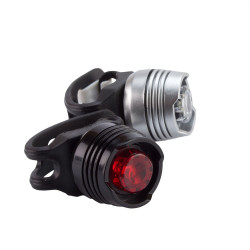 Set lumini LED siguranta pentru bicicleta, Fata si Spate