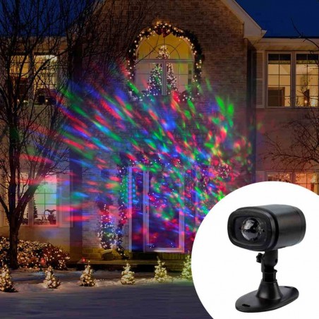 Proiector LED caleidoscop multicolor, IP65, telecomanda, pentru exterior