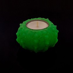 Suport fosforescent pentru lumanare, handmade, Cactus 7 cm