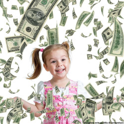 Tun confetti bani falsi Dolar 60 cm