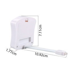 Lumina LED 1W, pentru toaleta, senzor miscare, multicolora, rezistenta la apa