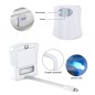 Lumina LED 1W, pentru toaleta, senzor miscare, multicolora, rezistenta la apa Lumina LED 1W, pentru toaleta, senzor miscare, multicolora, rezistenta la apa