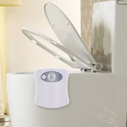 Lumina LED 1W, pentru toaleta, senzor miscare, multicolora, rezistenta la apa
