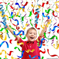 Tun confetti folie metalizata multicolora 100 cm