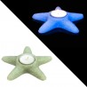 Suport lumanare luminescent, mini steluta, acryl, diametru 4 cm