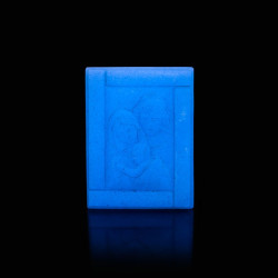 Mini tablou fosforescent, acril, 9x12cm, handmade, Familia