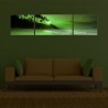 Set tablou fosforescent Tropical Sunset, 3 piese, canvas 