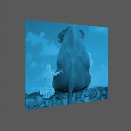 Tablou fosforescent, 40x60 cm, Prietenie Elefant
