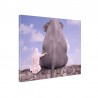 Tablou fosforescent, 40x60 cm, Prietenie Elefant