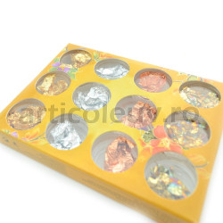 Set 12 foite creponate pentru unghii