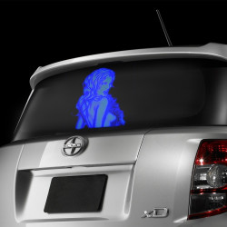 Sticker transparent  cu imagine uv invizibila fluorescenta