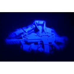 Sticker transparent  cu imagine uv invizibila fluorescenta