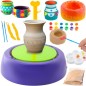 Roata olarului pentru copii, 2 viteze, lut, vopsele colorate, pensule, joc interactiv