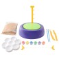Roata olarului pentru copii, 2 viteze, lut, vopsele colorate, pensule, joc interactiv