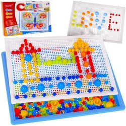 Puzzle mozaic, 300 piese creative de indemanare, 3 marimi diferite, 28,7x3x24 cm, multicolor