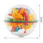Jucarie interactiva labirint 3D, 138 obstacole, 18x18 cm, multicolor
