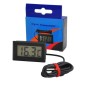 Termometru cu sonda pentru frigider, afisaj LCD, universal, waterproof, negru