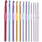Set 12 crosete, forma ergonomica, 2 mm - 8 mm, multicolor Set 12 crosete, forma ergonomica, 2 mm - 8 mm, multicolor
