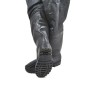 Costum pescuit, impermeabil, incaltaminte marime 43, talpa 27,5 cm, talpa antialunecare, pieptar salopeta, 140x64 cm, negru