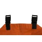 Costum pescuit, marime incaltaminte 44, talpa antialunecare, lungime 28 cm, pieptar salopeta, 140x64 cm, negru