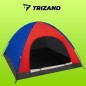 Cort camping pentru 4 persoane, impermeabil, husa transport, 190x190x2 cm, albastru/rosu Cort camping pentru 4 persoane, impermeabil, husa transport, 190x190x2 cm, albastru/rosu