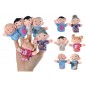 Marionete Family pentru degete, 8 cm, set 6 figurine papusi multicolore