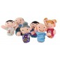 Marionete Family pentru degete, 8 cm, set 6 figurine papusi multicolore