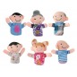 Marionete Family pentru degete, 8 cm, set 6 figurine papusi multicolore