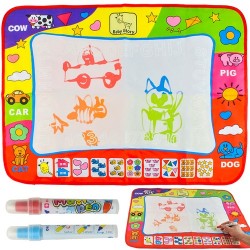 Covoras de desenat interactiv pentru copii, 2 markere incluse, 78 cm, multicolor
