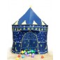 Cort tip castel pentru copii, model luna si stele, interior/exterior, 135x105 cm