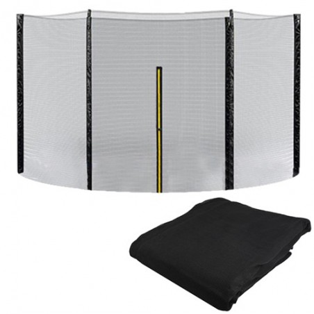 Plasa de siguranta trambulina exterior, diametru 244 cm, 6 bare sustinere, material dens si rezistent
