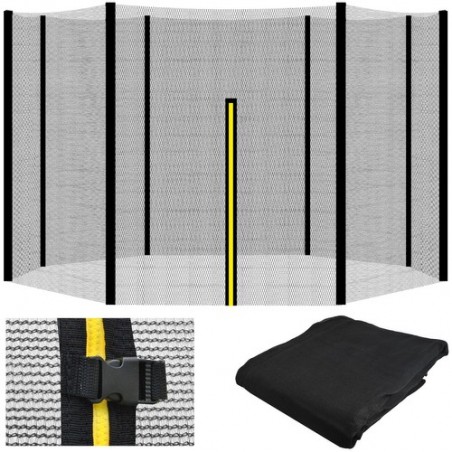 Plasa pentru trambulina exterioara, diametru 404 cm, 8 bare sustinere, 404x183cm, inchidere dubla
