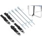 Set ancore trambulina, 4 piese, catarame metalice, 30x135 cm, negru/argintiu Set ancore trambulina, 4 piese, catarame metalice, 30x135 cm, negru/argintiu