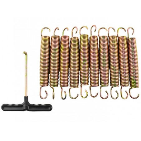 Set arcuri trambulina, 10 piese, otel, 16,5cm, auriu