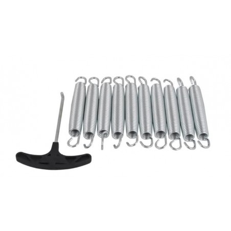 Set arcuri trambulina, 10 piese, otel, 14,5cm, argintiu