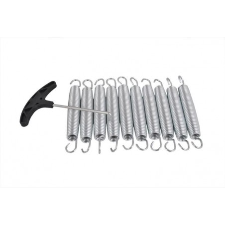 Set arcuri trambulina, 10 piese, otel, 14,5cm, argintiu