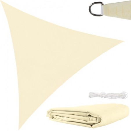 Copertina parasolar, forma triunghiulara 4x4x4 m, 180g/mp, bej