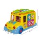Autobuz de jucarie interactiv, redare melodii, 24x12x13,5 cm, multicolor